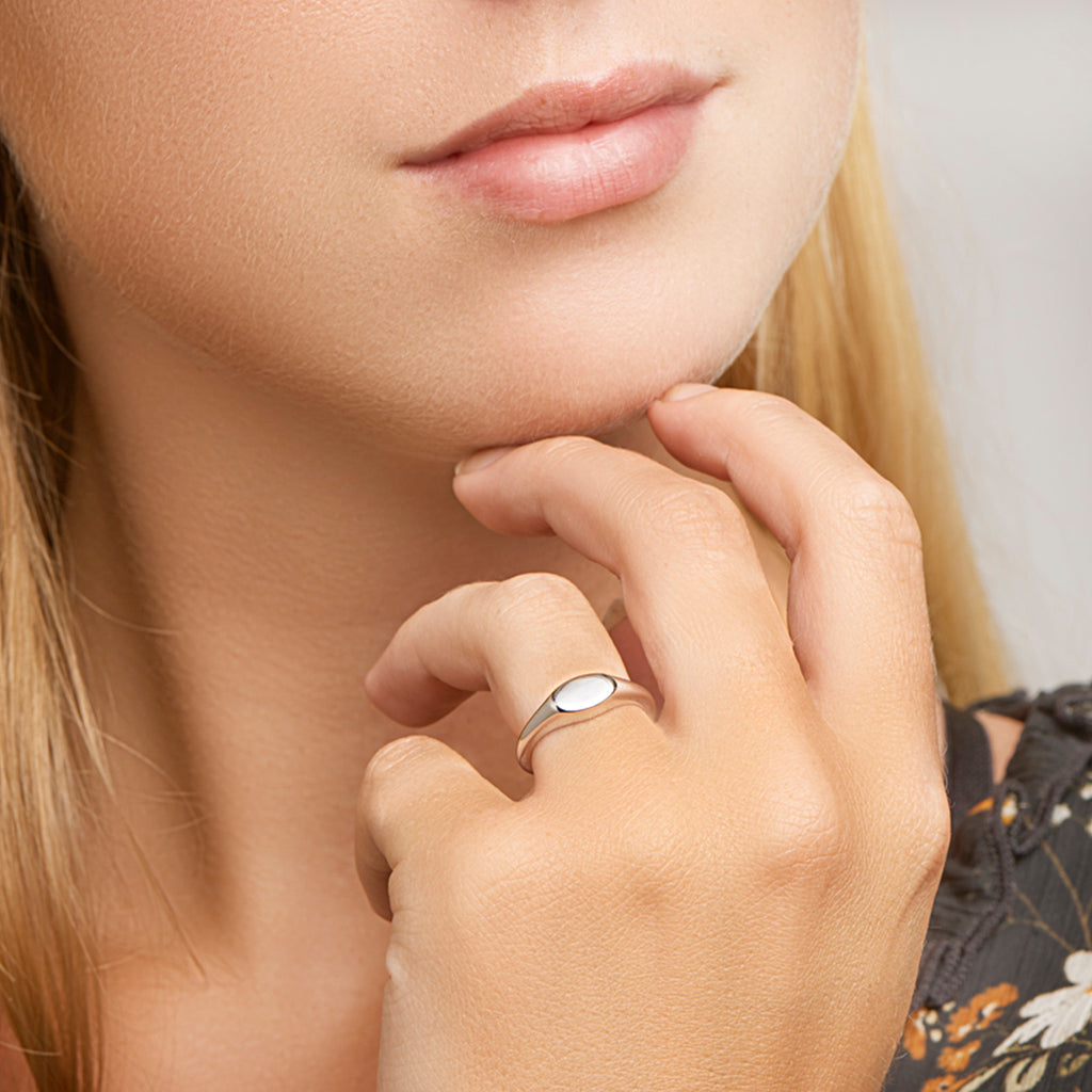 Graveerring zilver gerhodineerd