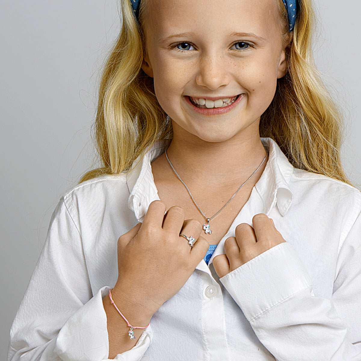 Ring eenhoorn zilver gerhodineerd