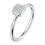 Aanschuifring zirkonia zilver gerhodineerd