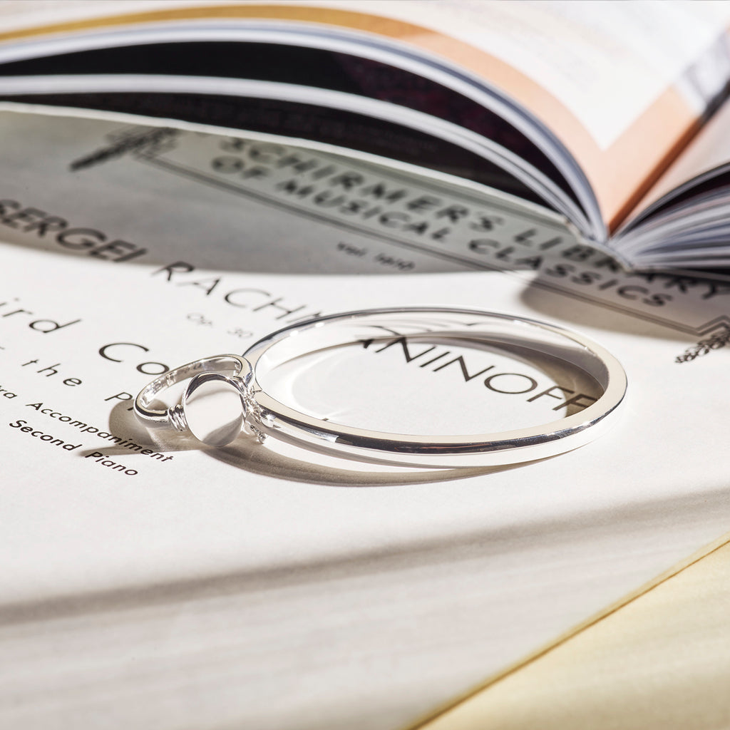 Graveerring zilver gerhodineerd