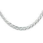 Collier gourmette 6,6 mm zilver gerhodineerd