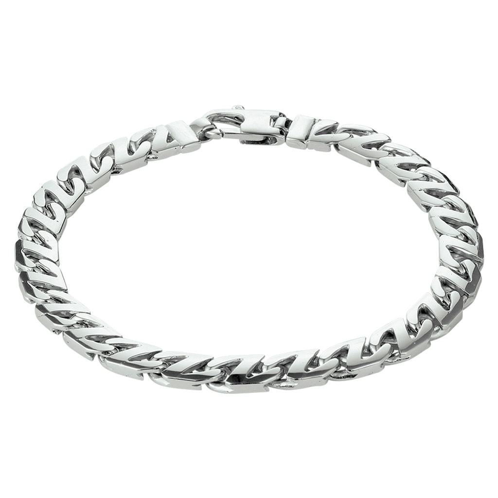 Armband gourmette 6,6 mm zilver gerhodineerd