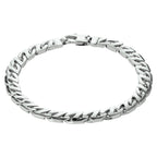 Armband gourmette 6,6 mm zilver gerhodineerd