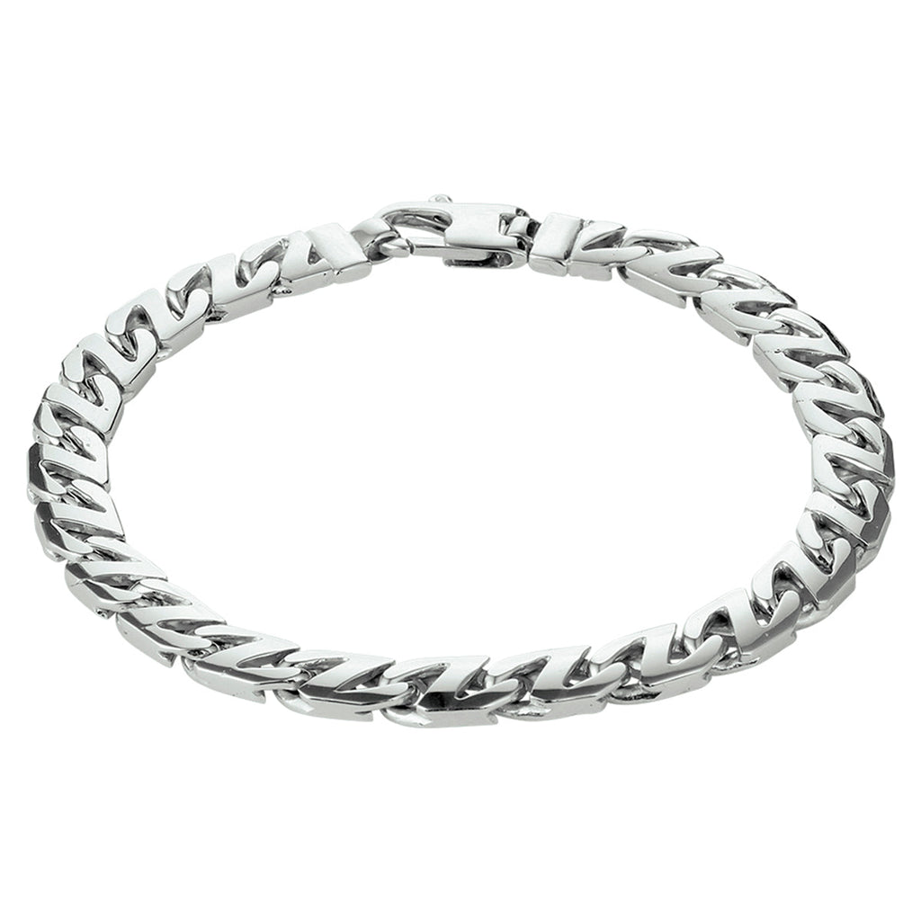 Armband gourmette 6,6 mm zilver gerhodineerd