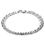 Armband gourmette 6,6 mm zilver gerhodineerd
