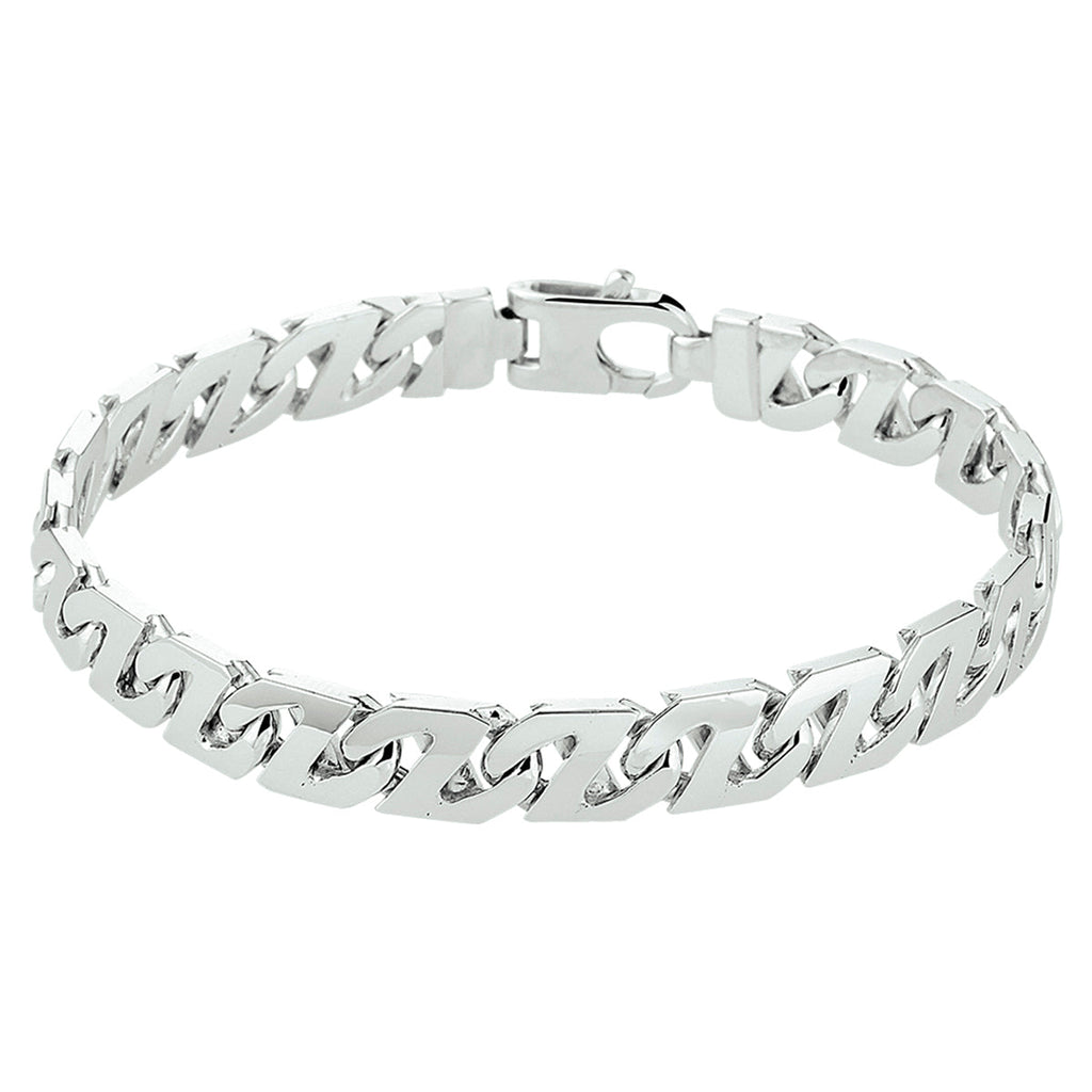 Armband gourmette 8,2 mm zilver gerhodineerd
