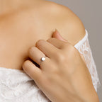 Ring rondje zilver gerhodineerd