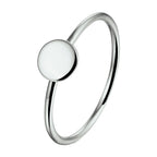 Ring rondje zilver gerhodineerd