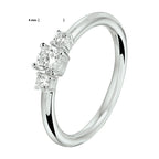 Ring zirkonia zilver gerhodineerd