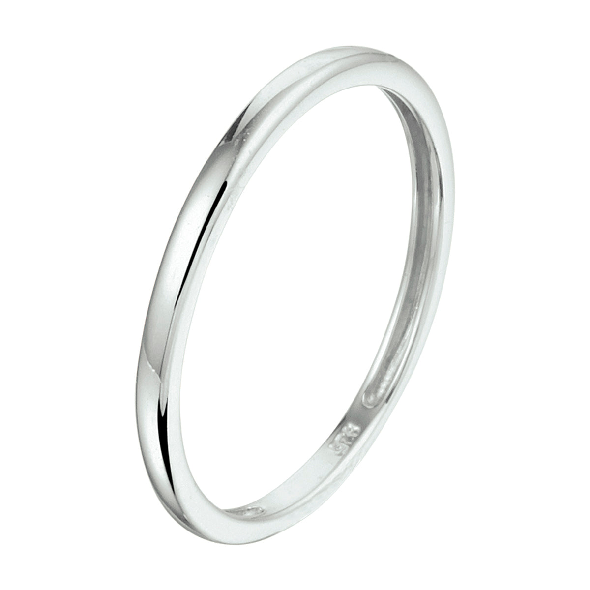 Aanschuifring zilver gerhodineerd