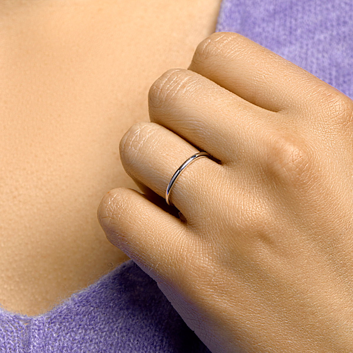 Aanschuifring zilver gerhodineerd