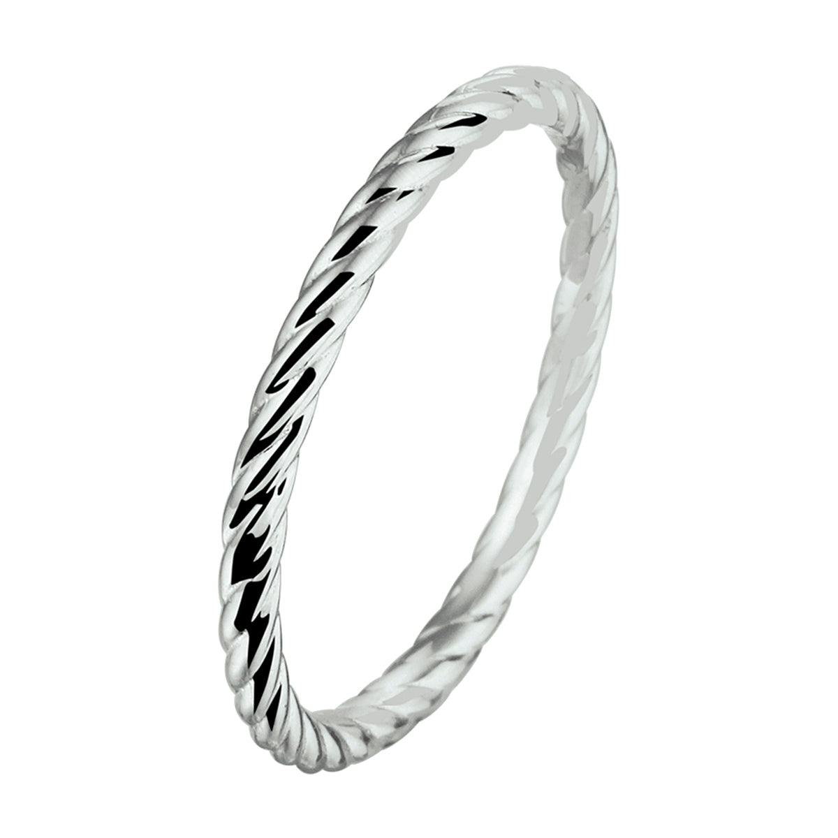 Aanschuifring zilver gerhodineerd