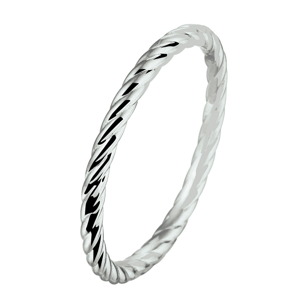 Aanschuifring zilver gerhodineerd