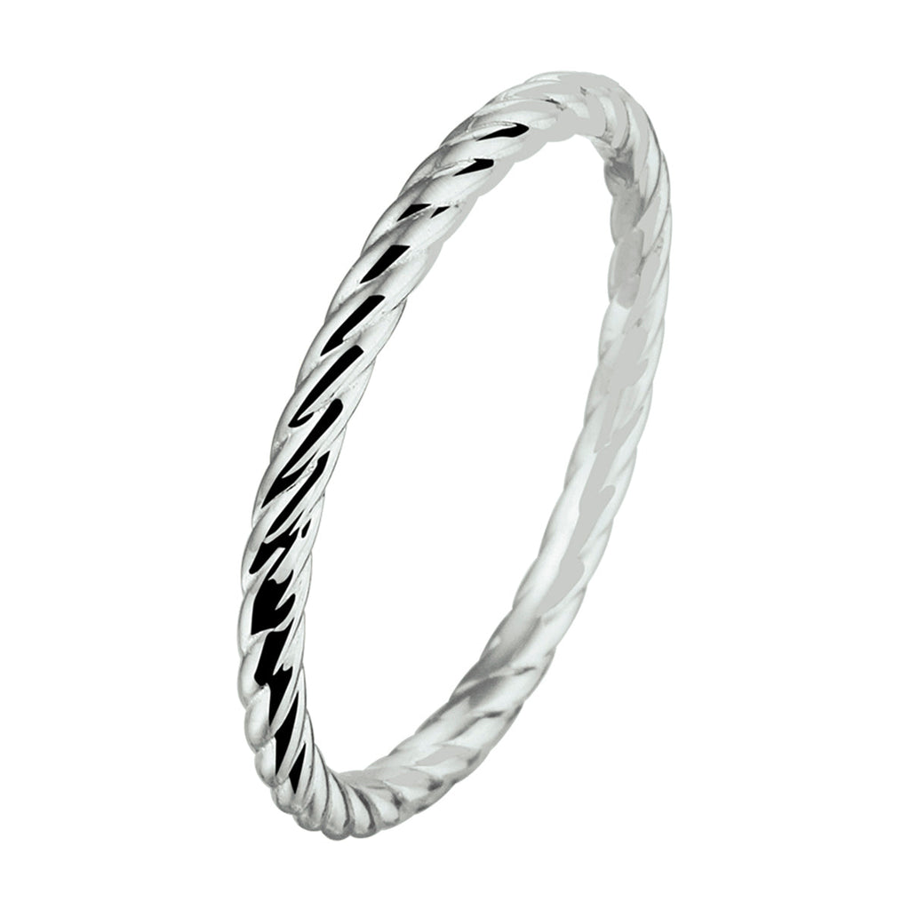 Aanschuifring zilver gerhodineerd