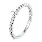 Aanschuifring bolletjes zilver gerhodineerd