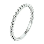 Aanschuifring bolletjes zilver gerhodineerd