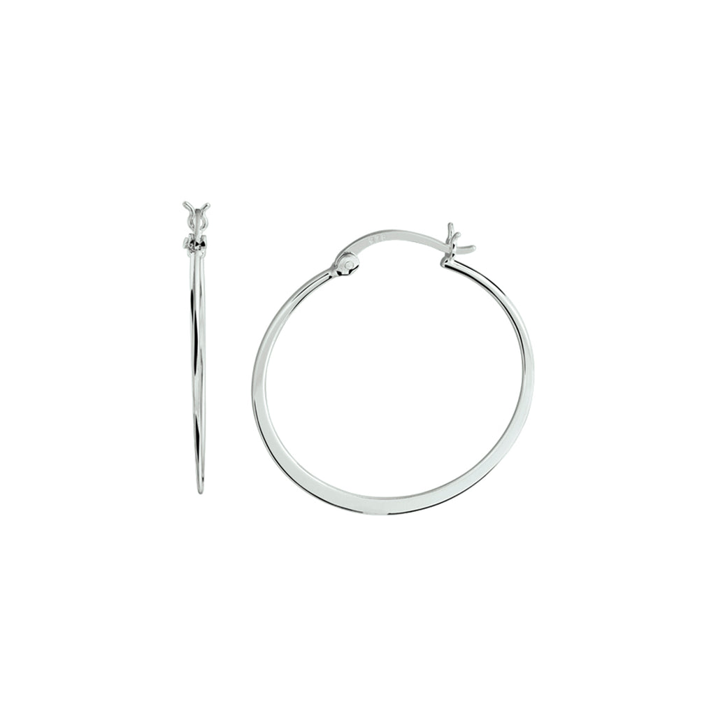 Oorringen zilver gerhodineerd