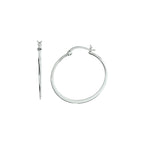 Oorringen zilver gerhodineerd