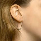 Oorringen zilver gerhodineerd