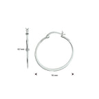 Oorringen zilver gerhodineerd