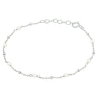 Armband parel 16,5 + 2 cm zilver gerhodineerd