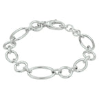 Armband 12 mm 19 + 3 cm zilver gerhodineerd