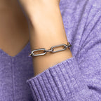 Armband 11,5 mm 17,5 + 2 cm zilver gerhodineerd