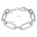 Armband 11,5 mm 17,5 + 2 cm zilver gerhodineerd