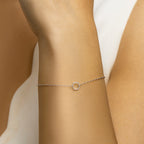 Armband zeshoek 16,5 - 17,5 - 18,5 cm zilver gerhodineerd