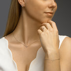 Armband zeshoek 16,5 - 17,5 - 18,5 cm zilver gerhodineerd