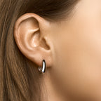 Stekeroorringen zilver gerhodineerd