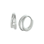 Klapoorringen zilver gerhodineerd