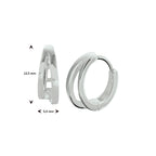 Klapoorringen zilver gerhodineerd