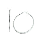 Oorringen zilver gerhodineerd