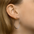 Oorringen zilver gerhodineerd