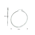 Oorringen zilver gerhodineerd