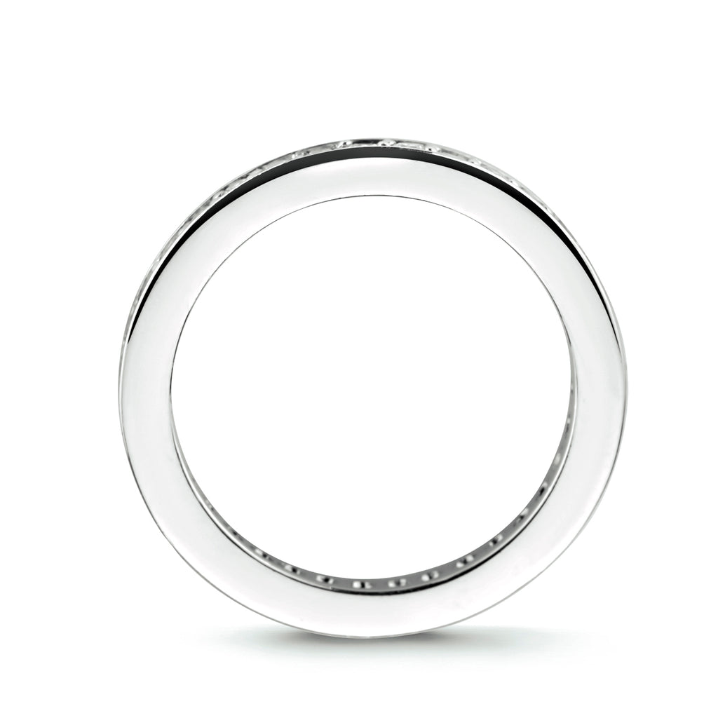 Aanschuifring zirkonia zilver gerhodineerd