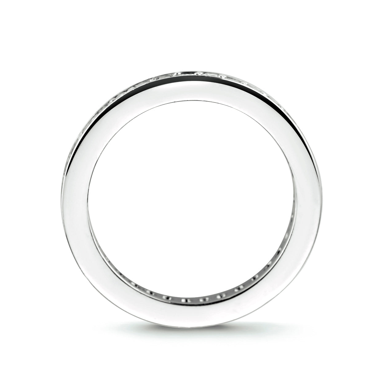 Aanschuifring zirkonia zilver gerhodineerd