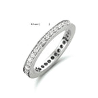 Aanschuifring zirkonia zilver gerhodineerd