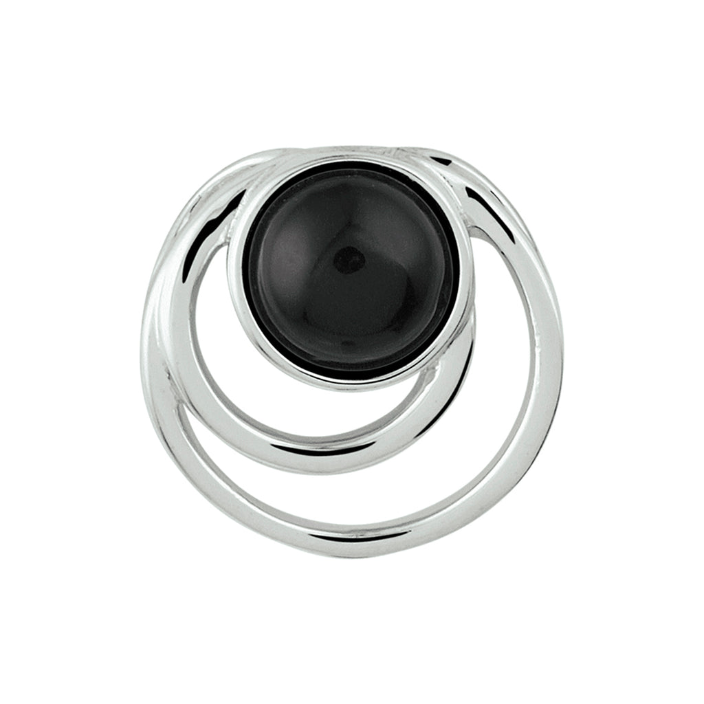 Hanger onyx zilver gerhodineerd