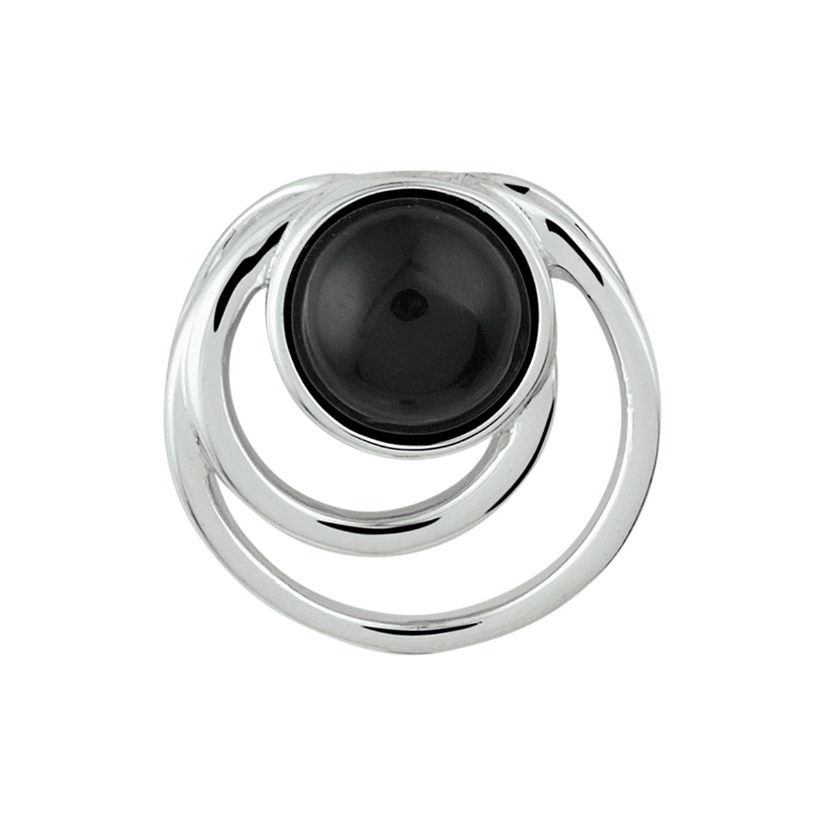 Hanger onyx zilver gerhodineerd