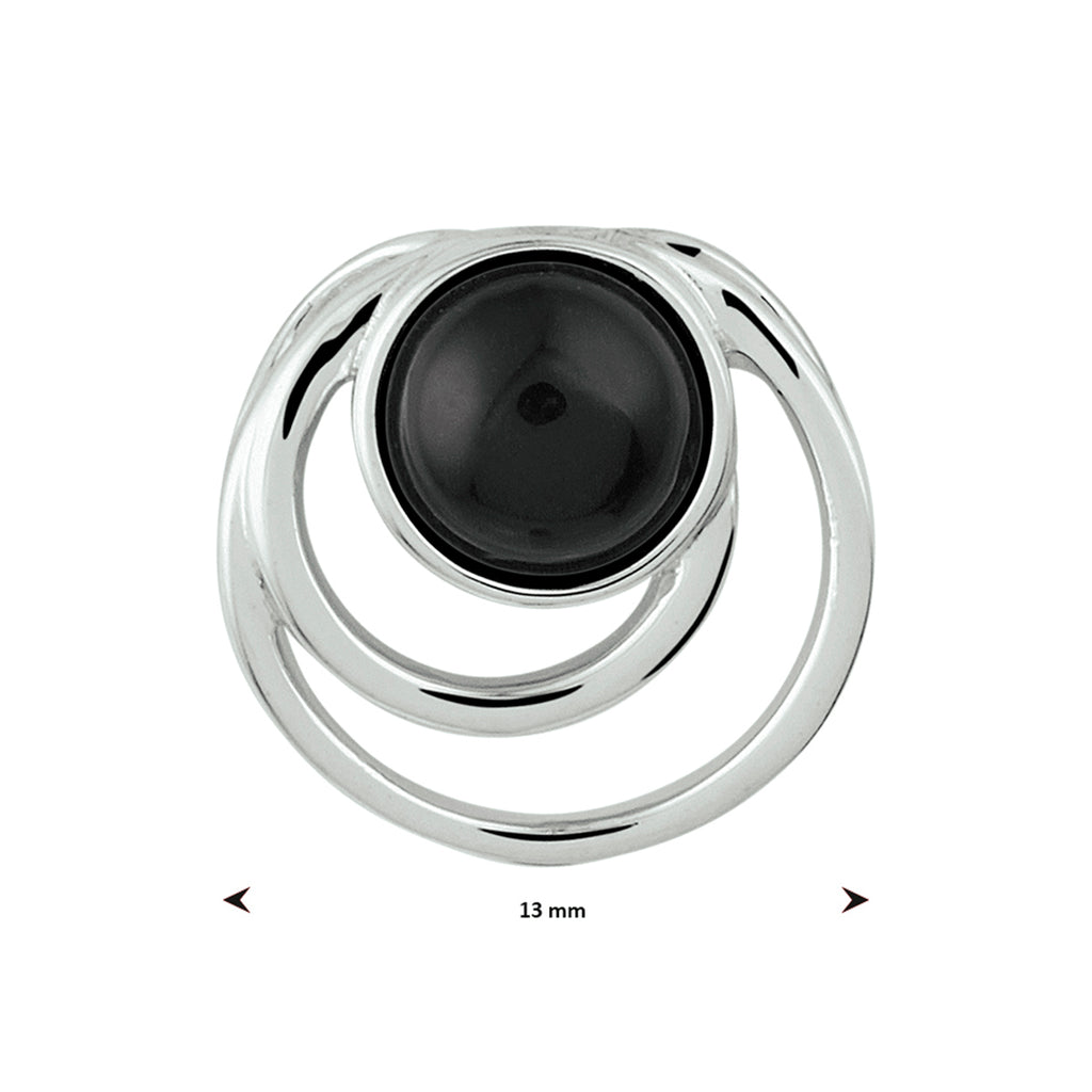 Hanger onyx zilver gerhodineerd