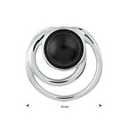 Hanger onyx zilver gerhodineerd