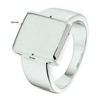 Graveerring poli/mat zilver gerhodineerd