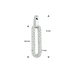 Hanger zirkonia zilver gerhodineerd