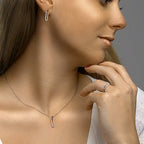 Oorhangers zirkonia zilver gerhodineerd