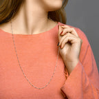 Collier bolletjes 2,5 mm 80 cm zilver gerhodineerd