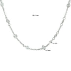 Collier 4,2 mm 40 + 3 cm zilver gerhodineerd
