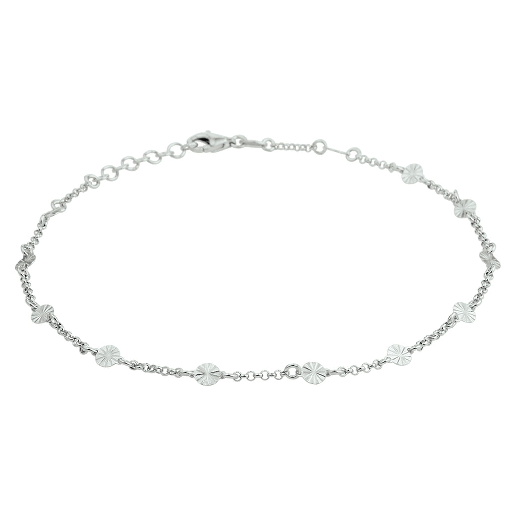 Enkelbandje 4,2 mm 24 + 2 cm zilver gerhodineerd