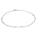 Enkelbandje 4,2 mm 24 + 2 cm zilver gerhodineerd